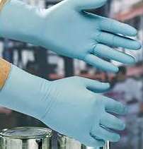 Image de GANT NITRILE NON POUDRES USAGE UNIQUE BLEU 8/9 B/100