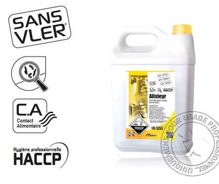 Image de ALISTEYR désinfectant alimentaire de contact B/5L