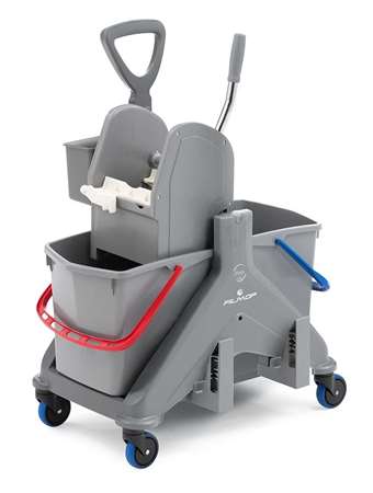 Image de CHARIOT de LAVAGE ONEFRED 2 x 15 L + PRESSE A MACHOIRES