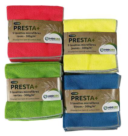 Image de LAVETTE PRESTA + MICROFIBRES BLEUE 300g S/5