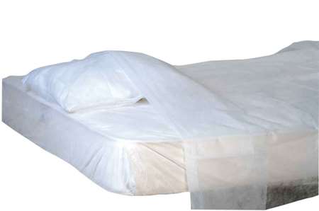 Image de DRAP DE DESSUS PLP NON TISSE BLC 25G/M²160X240 CM C/100