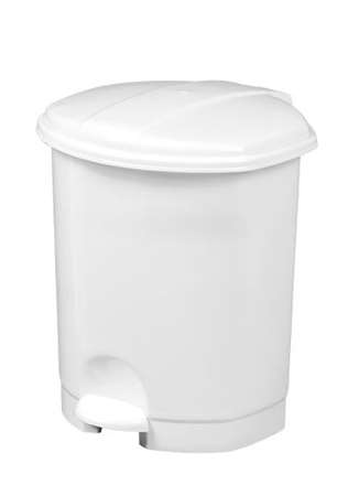 Image de POUBELLE A PEDALE 5 L PLASTIQUE BLANC