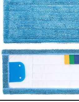 Image de FRANGE MICROFIBRE MIXTE POCHES/LANGUETTES 2 TROUS 40 cm