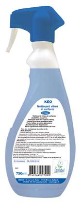 Image de KEO NETTOYANT VITRES ECOLABEL - 750ML