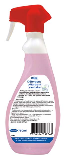 Image de KEO DETERGENT DETARTRANT SANITAIRE ECOLABEL - 750ML