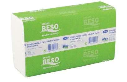 Image de EM RESO 2 PLIS GAUFRE BLANC PLIAGE EN V Colis 20x200F