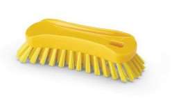 Image de BROSSE ERGONOMIQUE FIBRE MOYEN JAUNE - IGEAX