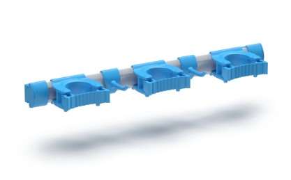 Image de RAIL PORTE OUTILS 50CM 3 SUP + 2 CROCHETS BLEU - IGEAX