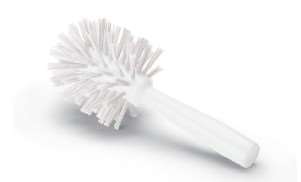 Image de BALAI CYLINDRIQUE AVEC FILETAGE 9CM FIBRE DUR BLANC - IGEAX