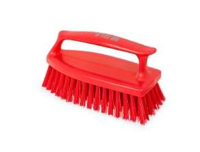 Image de BROSSE AVEC POIGNEE FIBRE MOYEN ROUGE - IGEAX