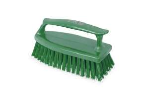 Image de BROSSE AVEC POIGNNE FIBRE MOYEN VERT - IGEAX